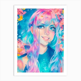 Anime Girl Art Print