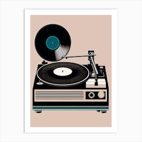 Vintage Record Player - Turntable 1 Art Print