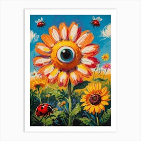 Eye Of The Sunflower Art Print