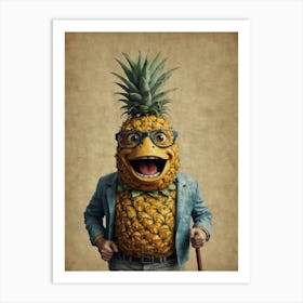 Pineapple Mascot Art Print