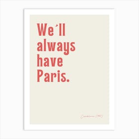 Always Paris Art Print