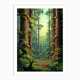 Knysna Forest Pixel Art 1 Art Print