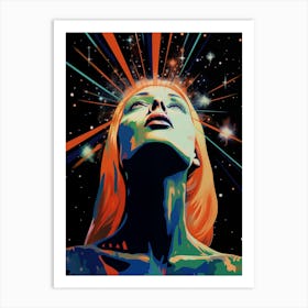 Ritual Under A Comet | Glowing Pop Art Art Print