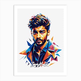 Zayn Malik One Direction 01 Portrait Music Icon WPAP Pop Art Art Print