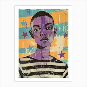 'Purple Girl' Art Print