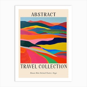 Abstract Travel Collection Poster Maasai Mara National Reserve Kenya 1 Art Print