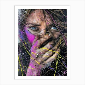 Splatter Girl 1 Art Print