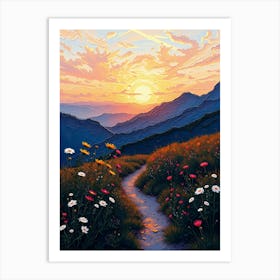 Sunset Path 1 Art Print