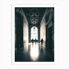 New York National Library Silhouettes Art Print