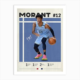 Ja Morant Art Print