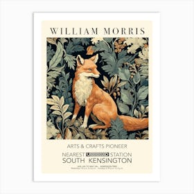 William Morris Print Exhibition Poster Fox Print Art Print