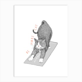 Cat Yoga Art Print