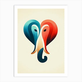 Elephant Heart Art Print