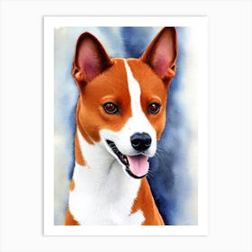 Basenji 2 Watercolour Dog Art Print