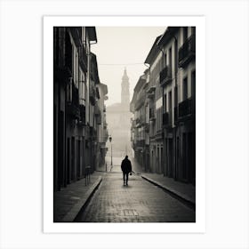 Oviedo, Spain, Black And White Analogue Photography 2 Art Print