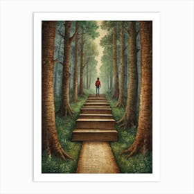 Man In The Woods Art Print