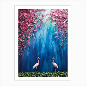 A Tropical Bird Radiates In A Stunning Display Of Natures Most Vivid Colors Its Feathers Bursting Art Print