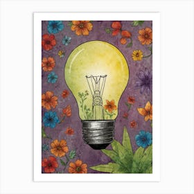 Light Bulb Art Print