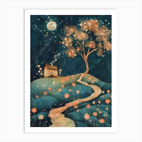 House At Night Art Print