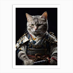 Samurai Cat Art Print