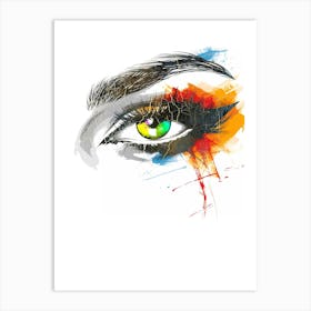 Woman Face Beautiful Illustration Art 06 Art Print