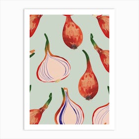 Onion Pattern Illustration 2 Art Print