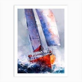 Sailboat In The Ocean 1 sport Art Print