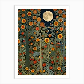 William Morris Sunflowers In The Forest Art Print