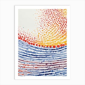 Watercolor Painting A Geometric Abstract Image Art Print