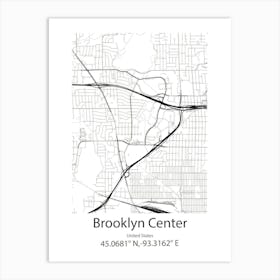 Brooklyn,United States Minimalist Map Art Print