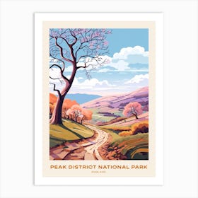 Peak District National Park England 3 Hike Poster Art Print