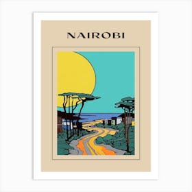 Minimal Design Style Of Nairobi, Kenya 2 Poster Art Print