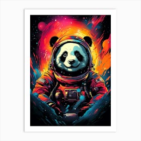 Panda Bear In Space 1 Art Print