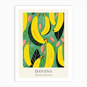 Marche Aux Fruits Bananas Fruit Summer Illustration 1 Art Print