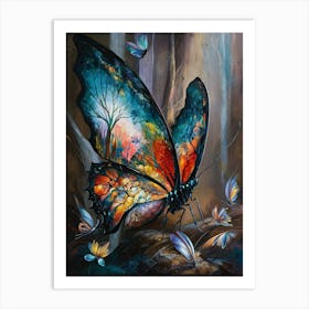 Surrealism Classical Butterfly Painting II Art Print