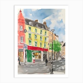 Dublin, Dreamy Storybook Illustration 4 Art Print