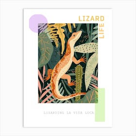 Modern Abstract Lizard Illustration 1 Poster Art Print