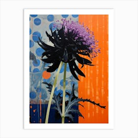 Surreal Florals Cornflower 2 Flower Painting Art Print