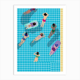 Swimmers Pool 2 Art Print