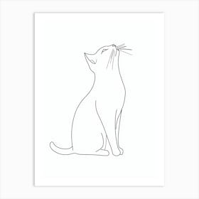 Cat Drawing 1 Art Print