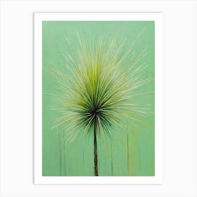 Green Australian Native Flower Grasstrees Artwork Art Print