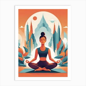 Yogi In Yoga Pose Art Print