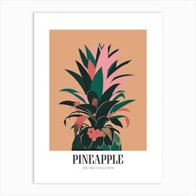 Pineapple Tree Colourful Illustration 3 Poster Art Print
