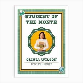 Student Of The Month Olivia Wilson, Classroom Decor, Classroom Posters, Motivational Quotes, Classroom Motivational portraits, Aesthetic Posters, Baby Gifts, Classroom Decor, Educational Posters, Elementary Classroom, Gifts, Gifts for Boys, Gifts for Girls, Gifts for Kids, Gifts for Teachers, Inclusive Classroom, Inspirational Quotes, Kids Room Decor, Motivational Posters, Motivational Quotes, Teacher Gift, Aesthetic Classroom, Famous Athletes, Athletes Quotes, 100 Days of School, Gifts for Teachers, 100th Day of School, 100 Days of School, Gifts for Teachers,100th Day of School,100 Days Svg, School Svg,100 Days Brighter, Teacher Svg, Gifts for Boys,100 Days Png, School Shirt, Happy 100 Days, Gifts for Girls, Gifts, Silhouette, Heather Roberts Art, Cut Files for Cricut, Sublimation PNG, School Png,100th Day Svg, Personalized Gifts Art Print