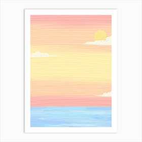 Sunset In The Sea Art Print