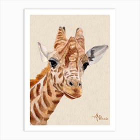 Giraffe Portrait Art Print