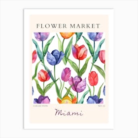 Miami Flower Market Art Print