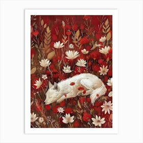 Fox In The Field Art Print