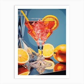 Vintage Cocktails Pop Art Inspired 2 Art Print