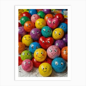 Happy Easter Eggs Art Print